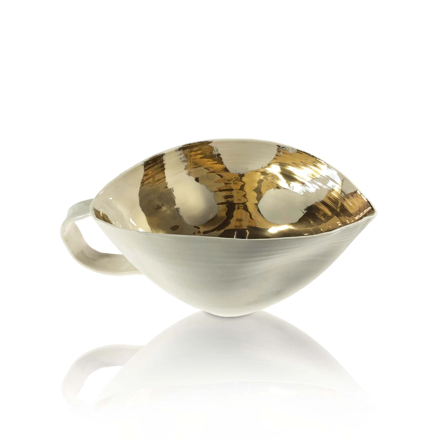 Thyme Ceramics Ceramic Jug With Gold Centre 3 Thyme Ceramics Ceramic Jug With Gold Centre