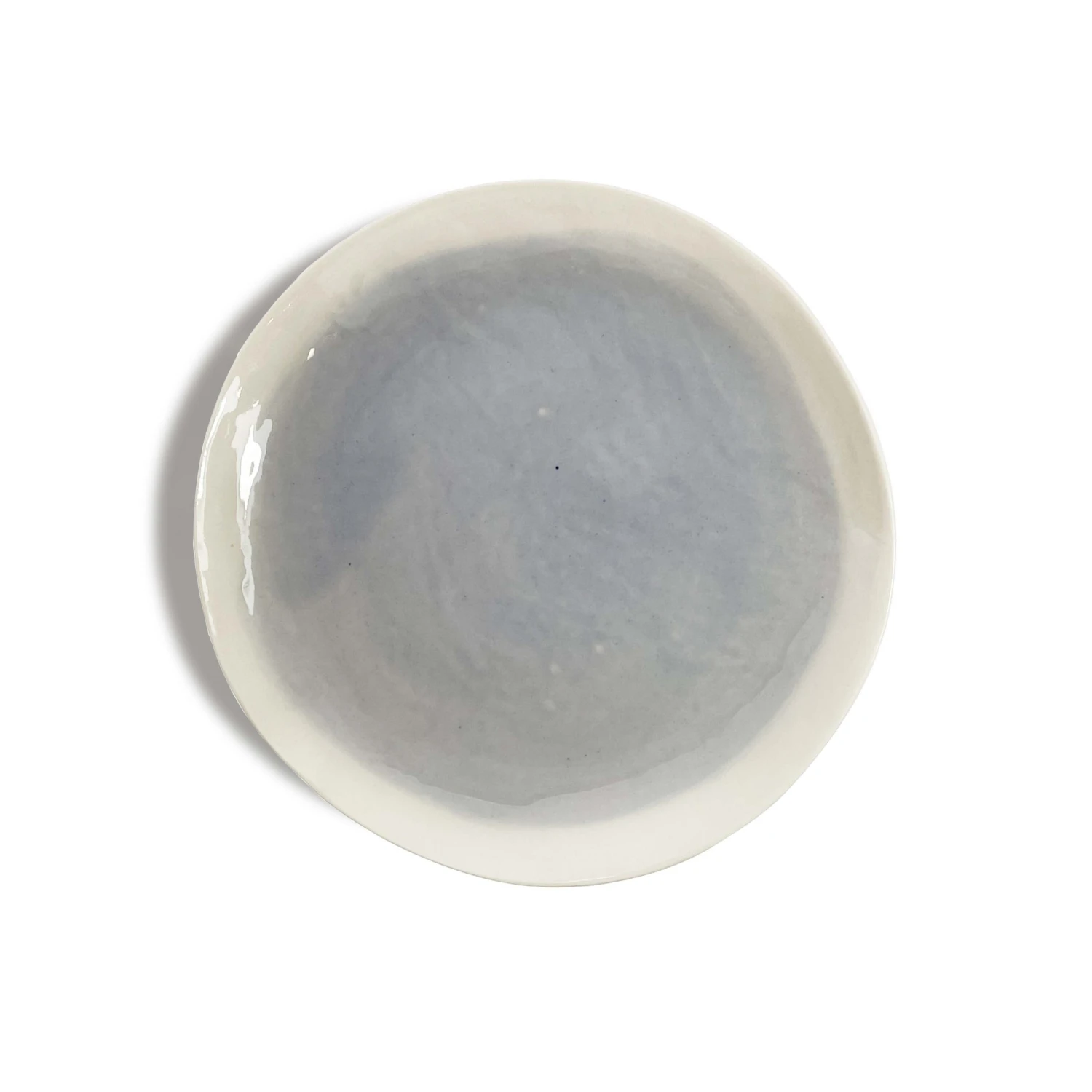 Thyme Ceramics Hand Made Dessert Plate With Painted Light Blue Centre 3 Thyme Ceramics Hand Made Dessert Plate With Painted Light Blue Centre