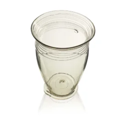 Thyme Spiral Line Glass Vase In Smoke