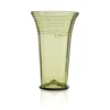 Thyme Glassware Flared Neck Glass Vase In Green