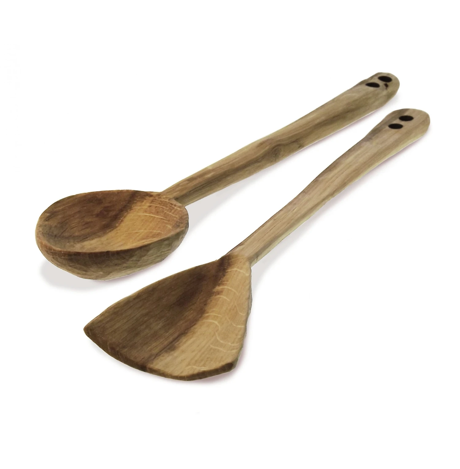 SKAPA Wood Hand Carved Salad Servers Wood 4 SKAPA Wood Hand Carved Salad Servers Wood