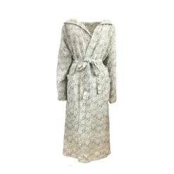 Bertioli By Thyme Linen Hooded Robe In Wild Flower