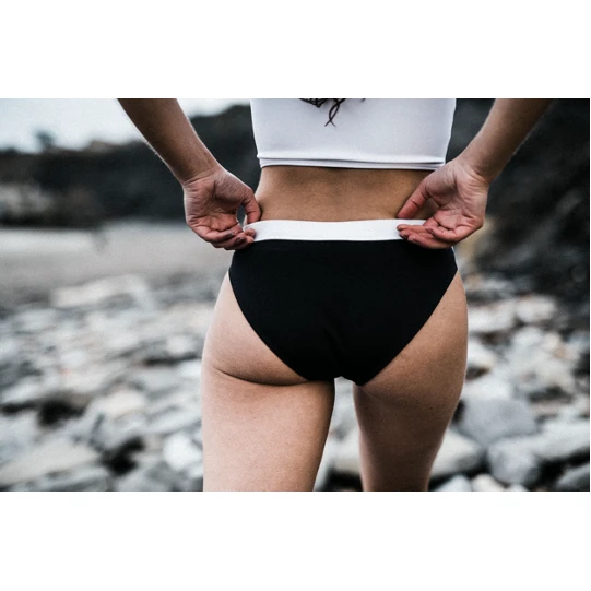 Sport & Swim Davy J Bikini Briefs - Black With White 4 Sport & Swim Davy J Bikini Briefs - Black With White