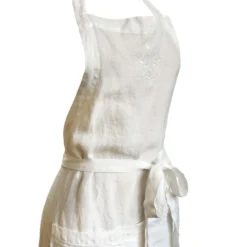 Bertioli By Thyme Aprons Off White Embroidered Linen Apron