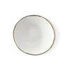Thyme Hand Made Bowl With Gold Rim In White