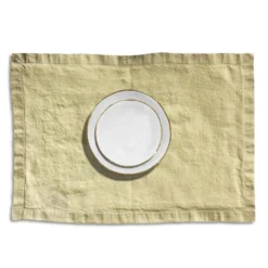 Bertioli By Thyme Table Linens French Vanilla Linen Placemat 7 Bertioli By Thyme Table Linens French Vanilla Linen Placemat
