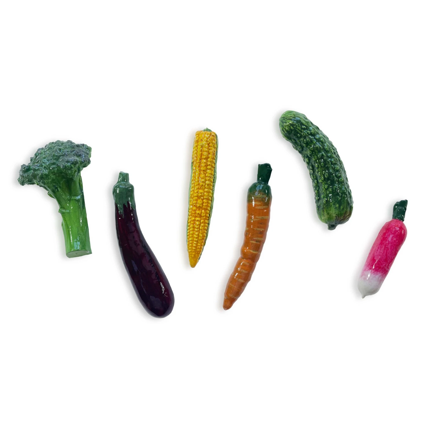 La Galine Set Of 6 Hand Painted Mini Vegetables (Corn) Ceramics 4 La Galine Set Of 6 Hand Painted Mini Vegetables (Corn) Ceramics