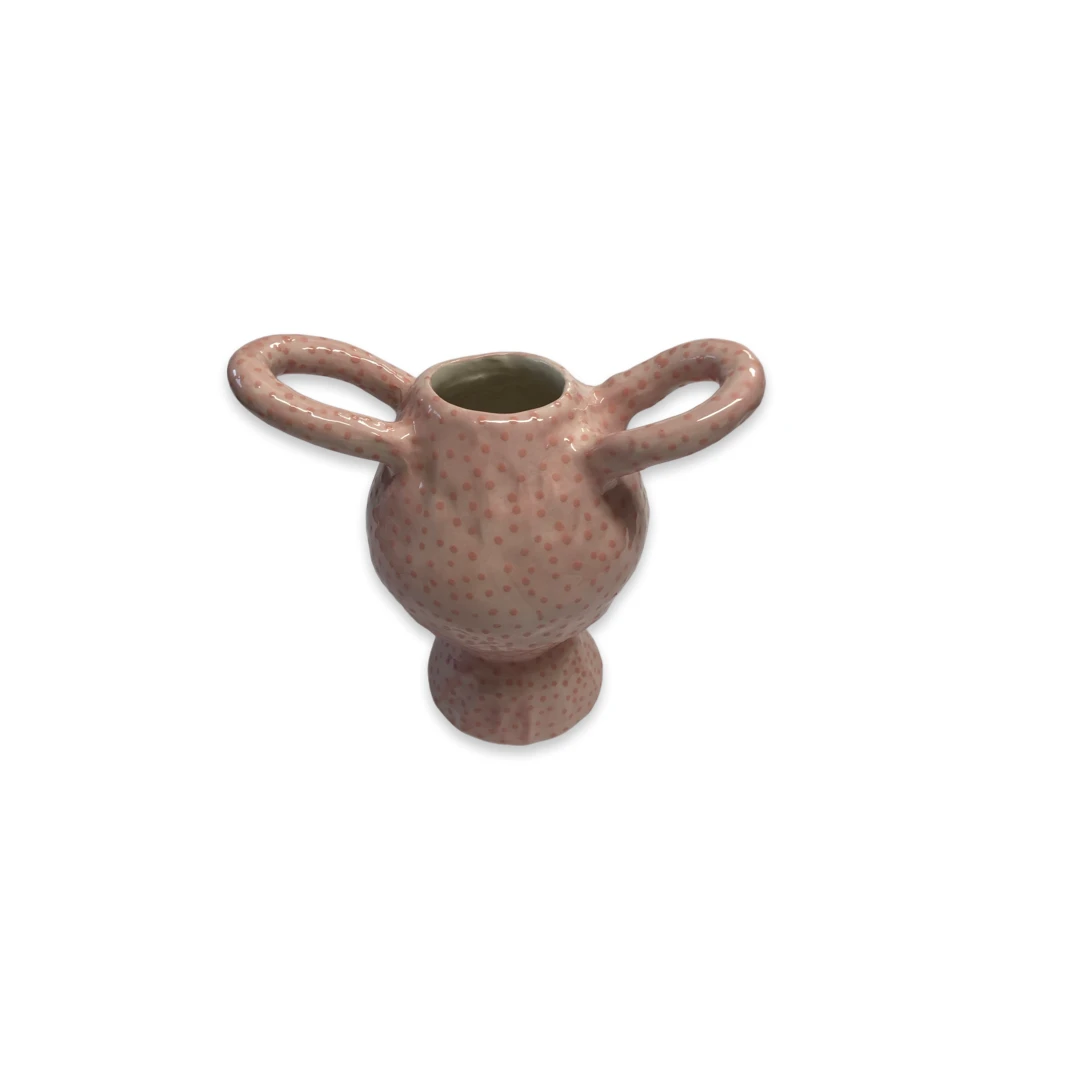 Lomito Ceramics Ceramic Urn Vase - Pink 4 Lomito Ceramics Ceramic Urn Vase - Pink