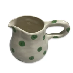 Lomito Ceramics Large Jug With Green Dots