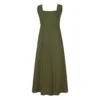 Justine Tabak Womenswear Khaki Linen Holland Park Dress 1 Justine Tabak Womenswear Khaki Linen Holland Park Dress