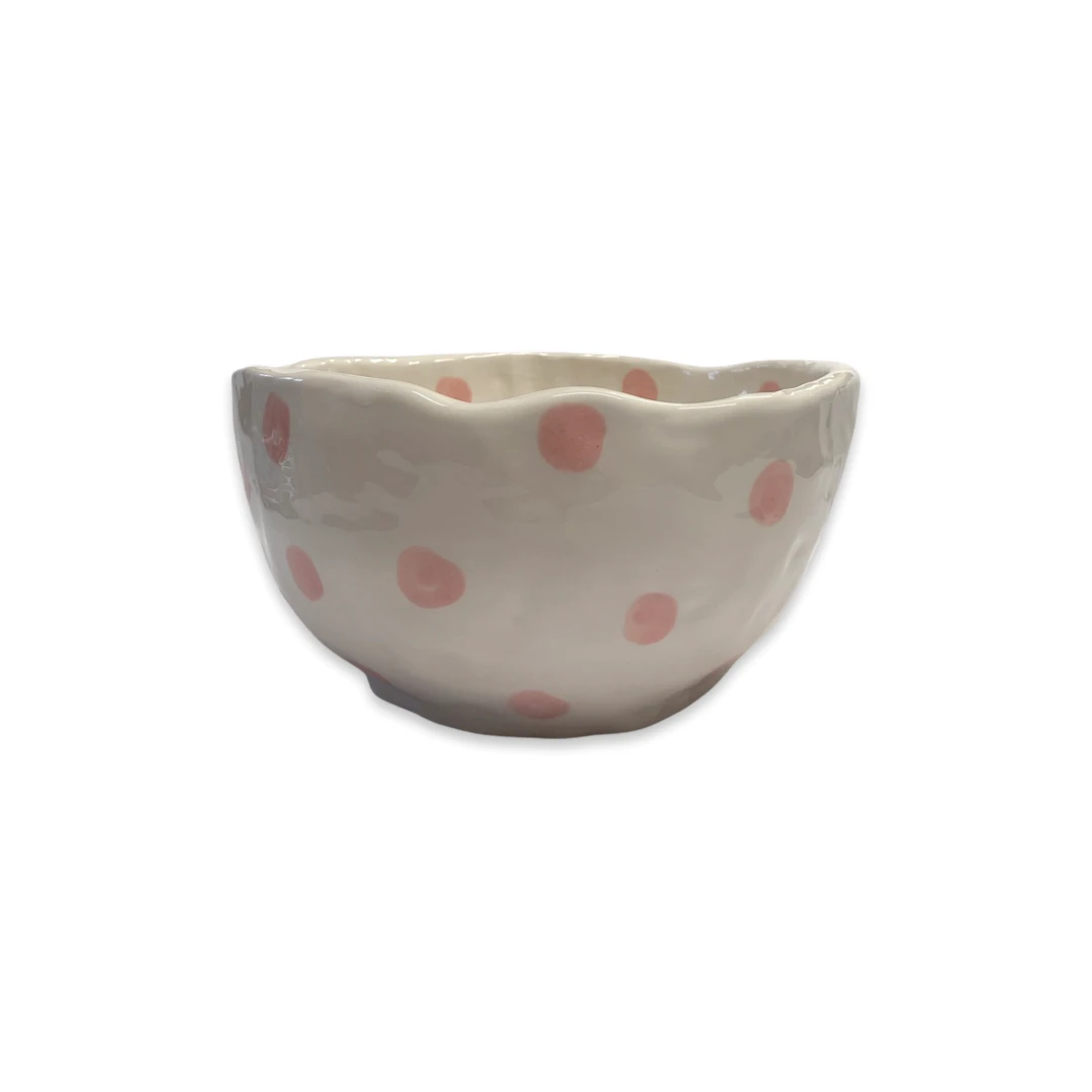 Lomito Ceramics Ceramic Dot Bowl - Pink 3 Lomito Ceramics Ceramic Dot Bowl - Pink