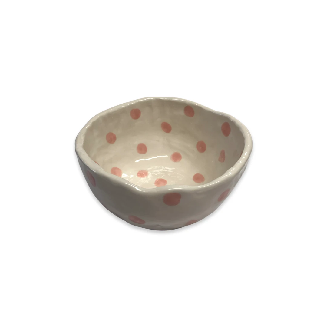 Lomito Ceramics Ceramic Dot Bowl - Pink 4 Lomito Ceramics Ceramic Dot Bowl - Pink