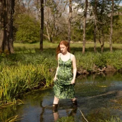 Bertioli By Thyme Silk Dress In Rivermint Silkwear