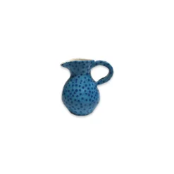 Lomito Small Slim Neck Jug With Blue Dots