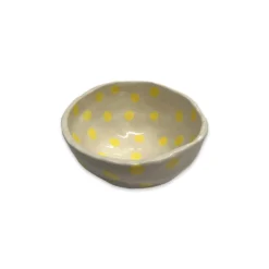 Lomito Ceramic Dot Bowl - Yellow